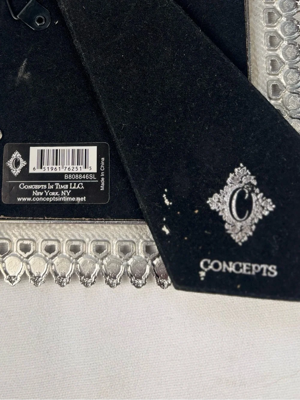 Concepts in Time Rhinestone Crystal Silver Photo Frame 5 x 7 Ornate Glam Decor